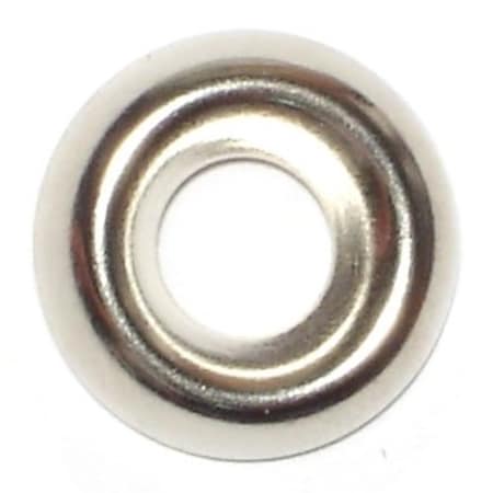 Midwest Fastener Countersunk Washer, Fits Bolt Size #12 , Brass Nickel Plated Finish, 100 PK 04006